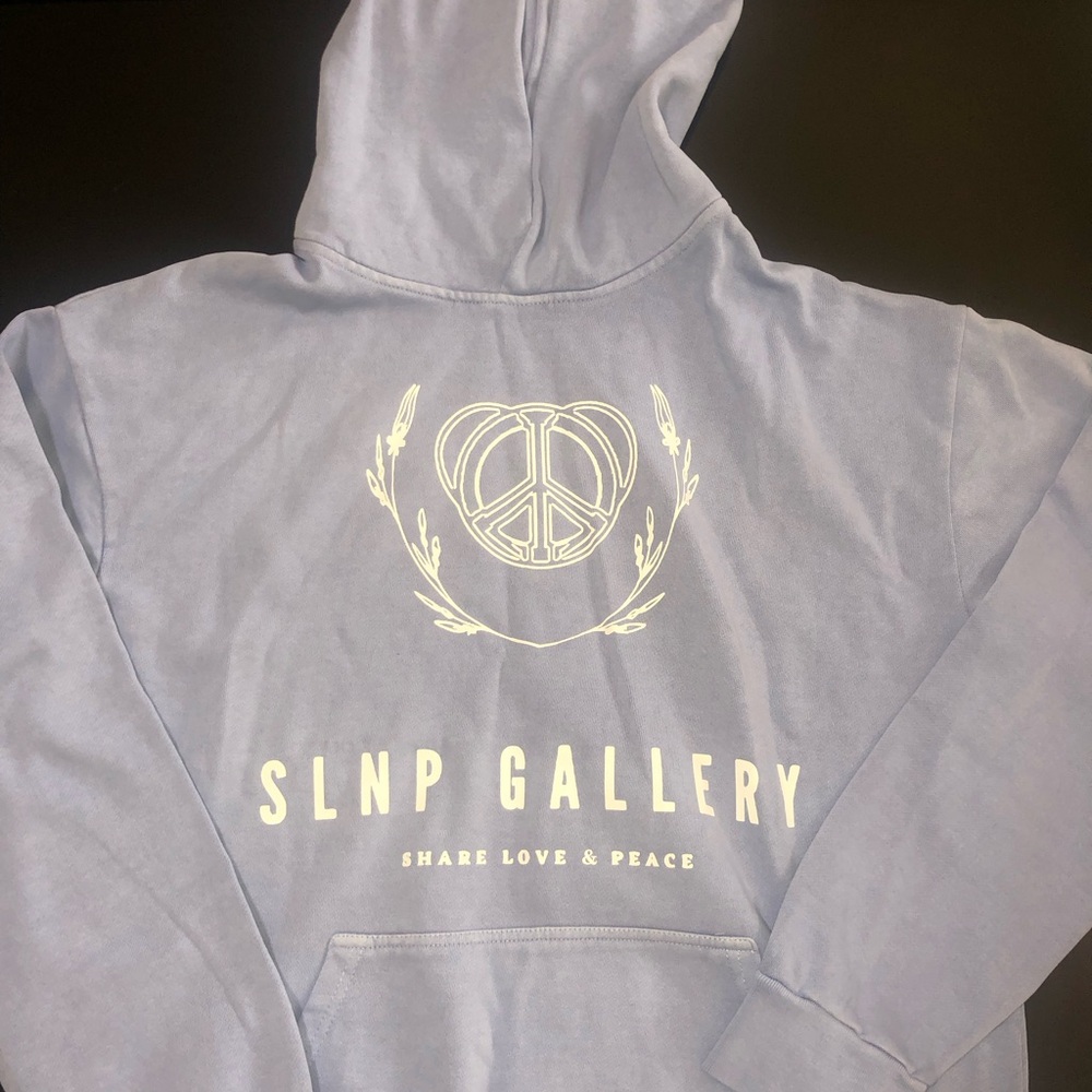 Luxury SLNP Gallery Share Love & Peace Premium Purple Ice Hoodie